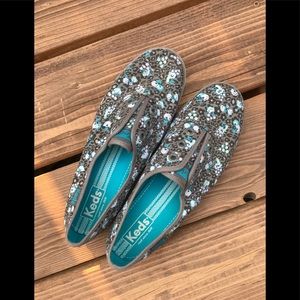 Cheetah Floral Keds, Size 8.5